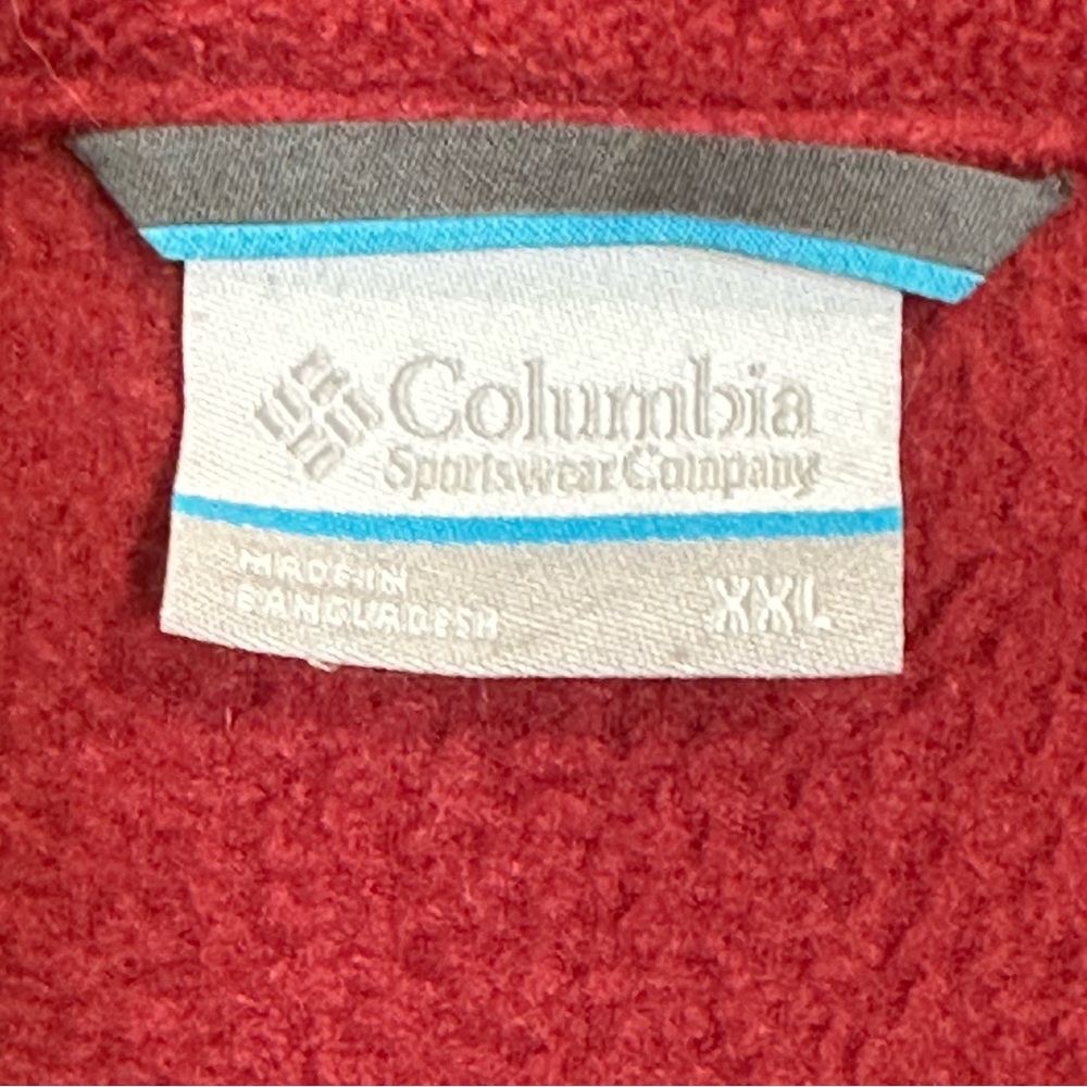 Men’s Columbia Burgundy Full Zip Fleece Jacket, XXL - Picture 4 of 5